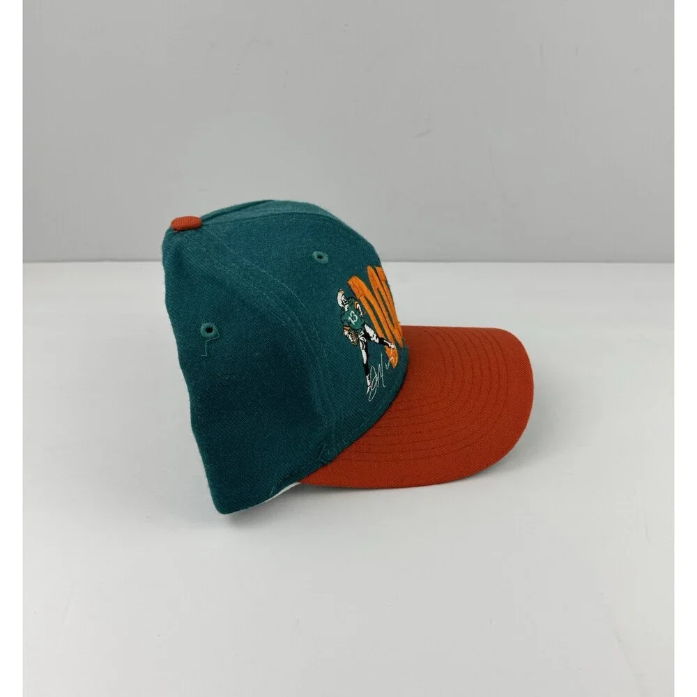 Vintage 90s DAN MARINO Miami Dolphins Snapback Hat Football Teal Team NFL Rare!